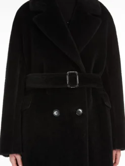Wool and alpaca double-breasted coat