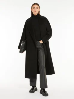 Wool and alpaca robe coat