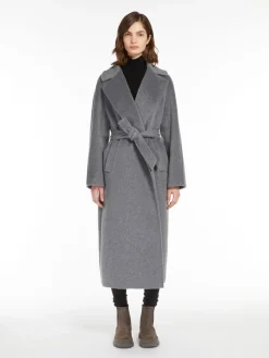 Wool and alpaca robe coat