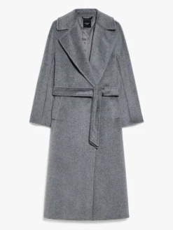 Wool and alpaca robe coat