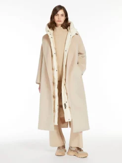 Wool and alpaca robe coat