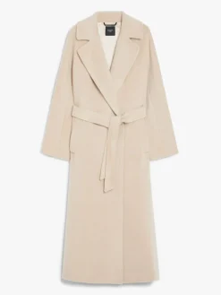 Wool and alpaca robe coat