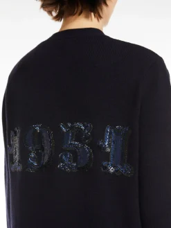 Wool and cashmere cardigan with sequins