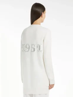 Wool and cashmere cardigan with sequins