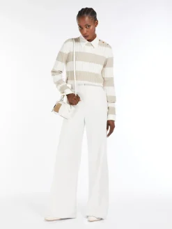 Wool and cashmere cropped jumper