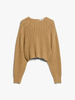 Wool and cashmere cropped jumper