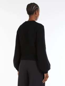 Wool and cashmere decorative-stitch knit jumper