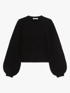 Wool and cashmere decorative-stitch knit jumper