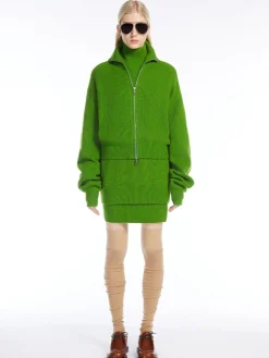 Wool and cashmere high-neck sweater