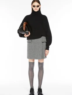 Wool and cashmere high-neck sweater