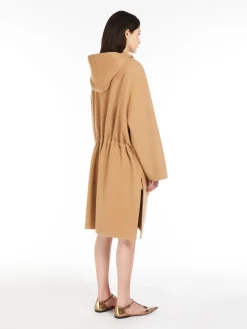 Wool and cashmere jersey coat