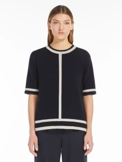 Wool and cashmere jumper with intarsia