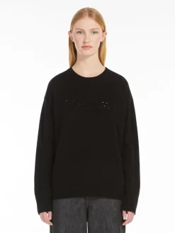 Wool and cashmere jumper with logo