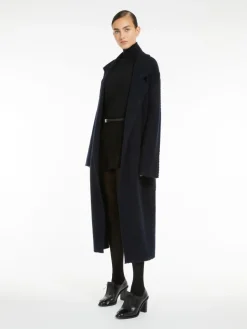 Wool and cashmere knit coat