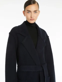 Wool and cashmere knit coat