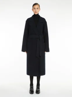 Wool and cashmere knit coat