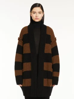 Wool and cashmere oversized cardigan