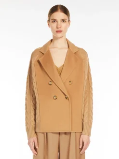 Wool and cashmere pea coat