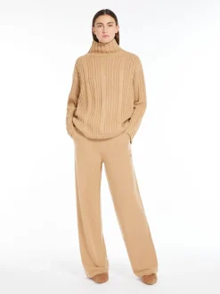 Wool and cashmere polo-neck jumper