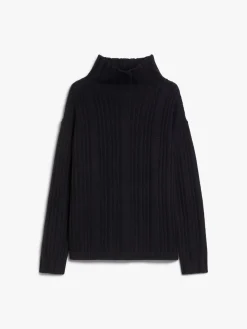 Wool and cashmere polo-neck jumper