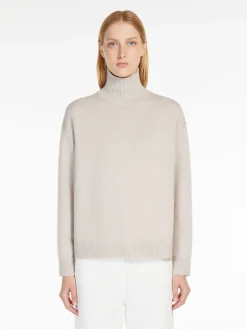 Wool and cashmere polo-neck sweater