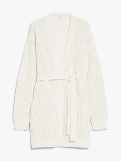 Wool and cashmere ribbed cardigan