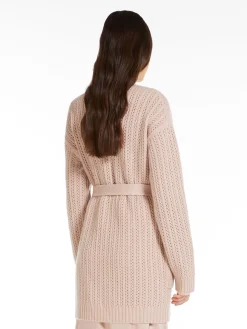 Wool and cashmere ribbed cardigan