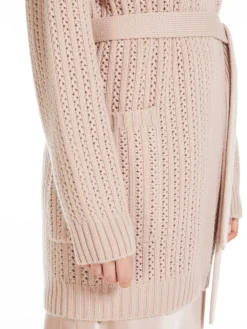 Wool and cashmere ribbed cardigan