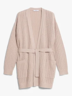 Wool and cashmere ribbed cardigan