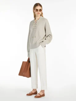 Wool and cashmere ribbed jumper