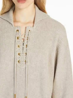 Wool and cashmere ribbed jumper