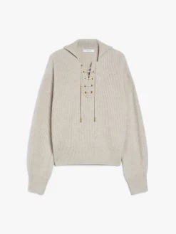 Wool and cashmere ribbed jumper