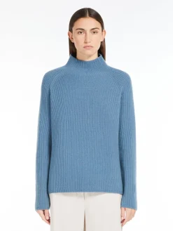 Wool and cashmere ribbed jumper