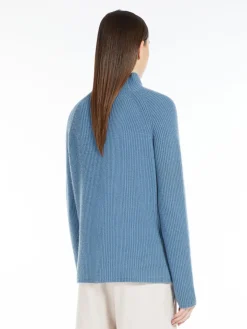 Wool and cashmere ribbed jumper