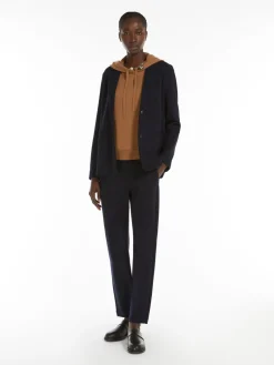 Wool and cashmere yarn sweatshirt
