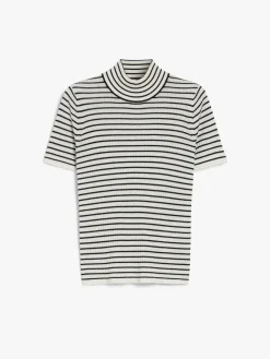 Wool and silk polo neck sweater