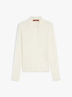 Wool and silk polo shirt