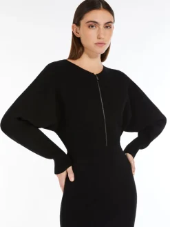 Wool and viscose knit dress