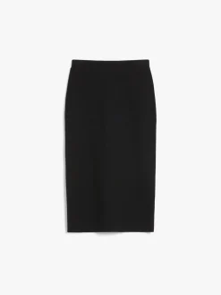 Wool and viscose pencil skirt