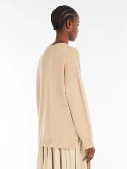 Wool and viscose-blend V-neck sweater
