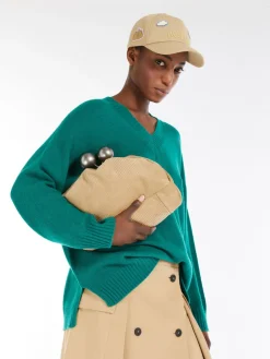 Wool and viscose-blend V-neck sweater