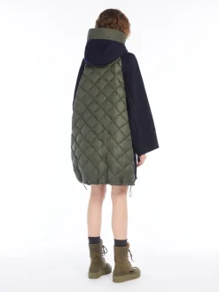 Wool and water-repellent canvas parka