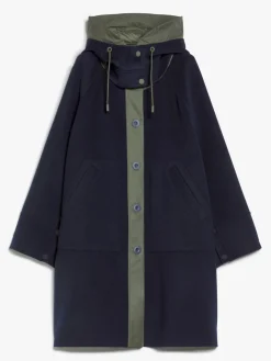 Wool and water-repellent canvas parka