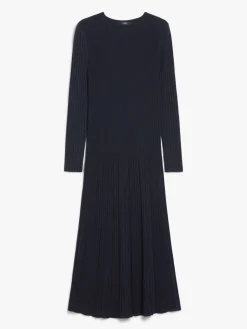 Wool blend-knit dress