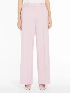 Wool canvas palazzo trousers