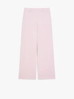 Wool canvas palazzo trousers