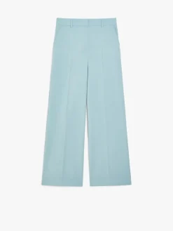 Wool canvas palazzo trousers