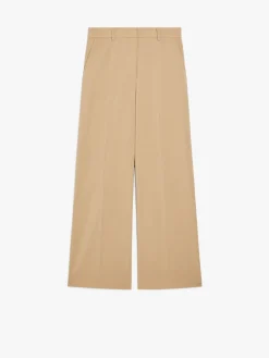 Wool canvas palazzo trousers