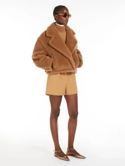 Wool canvas shorts