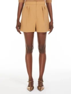 Wool canvas shorts